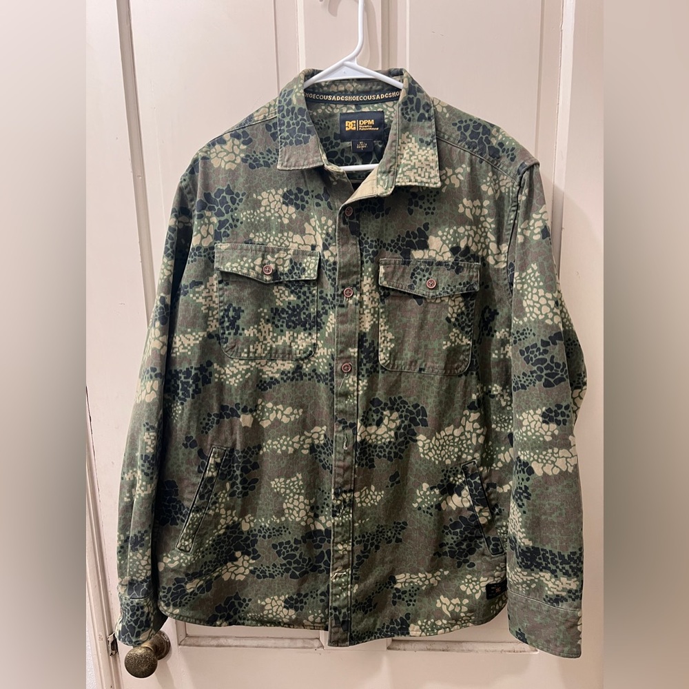 DC Shoes Mastoid - Dpm Camo Long Sleeve Over-Shirt - Size Large